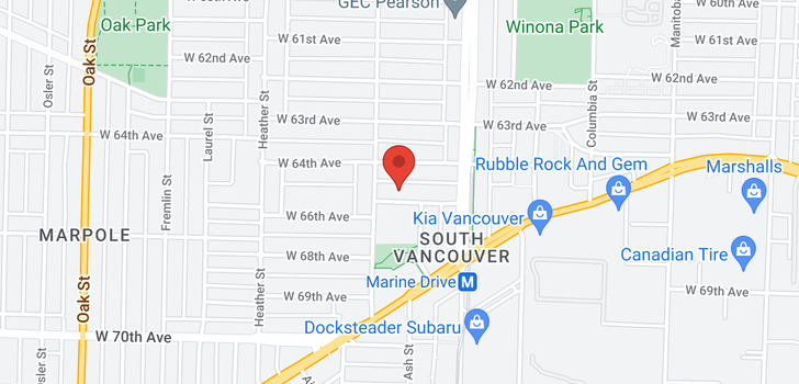 map of 569 W 65TH AVENUE